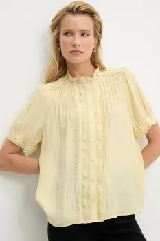 Answear Lab bluza culoarea galben, neted imagine