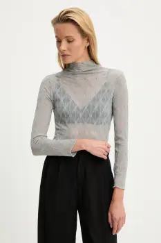 Answear.LAB bluza culoarea gri, neted imagine