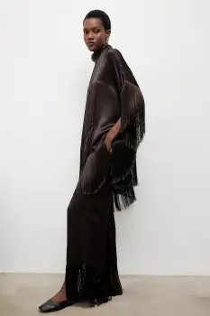 Answear.LAB bluza culoarea maro, neted imagine