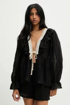 Answear Lab bluza culoarea negru, cu imprimeu imagine