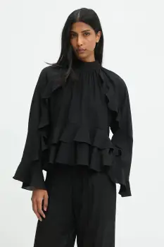 Answear.LAB bluza culoarea negru, neted imagine