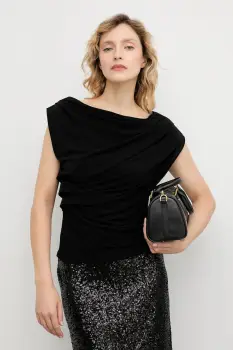 Answear.LAB bluza culoarea negru, neted imagine