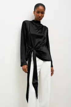 Answear.LAB bluza culoarea negru, neted imagine