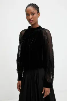 Answear.LAB bluza culoarea negru, neted imagine