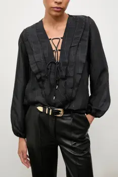 Answear.LAB bluza culoarea negru, neted imagine