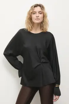 Answear.LAB bluza culoarea negru, neted imagine