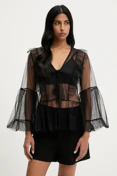 Answear Lab bluza culoarea negru, neted imagine