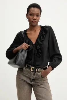 Answear.LAB bluza culoarea negru, neted imagine