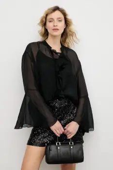 Answear.LAB bluza culoarea negru, neted imagine