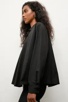 Answear.LAB bluza culoarea negru, neted imagine