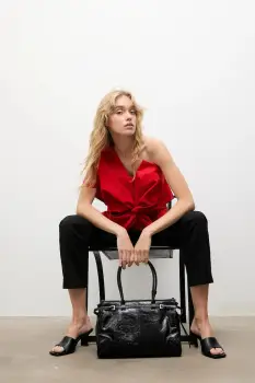 Answear.LAB bluza culoarea rosu, neted imagine