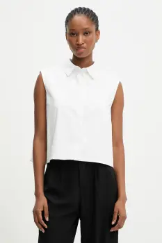 Answear.LAB bluza din bumbac culoarea alb, neted imagine