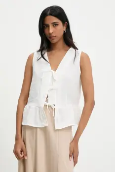 Answear Lab bluza din bumbac culoarea alb, neted imagine