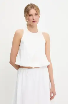 Answear Lab bluza din bumbac culoarea alb, neted imagine