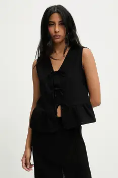 Answear Lab bluza din bumbac culoarea negru, neted imagine