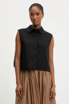 Answear.LAB bluza din bumbac culoarea negru, neted imagine