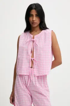 Answear Lab bluza din bumbac culoarea roz, modelator imagine