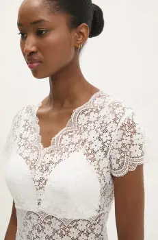 Answear Lab bluza femei, culoarea alb, neted imagine