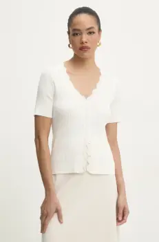 Answear Lab bluza femei, culoarea alb, neted imagine