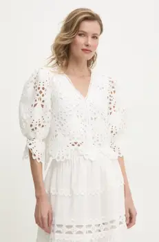 Answear Lab bluza femei, culoarea alb, neted imagine