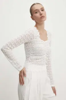 Answear Lab bluza femei, culoarea alb, neted imagine