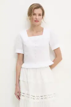 Answear Lab bluza femei, culoarea alb, neted imagine