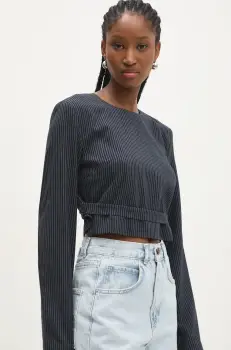 Answear Lab bluza femei, culoarea albastru marin, modelator imagine