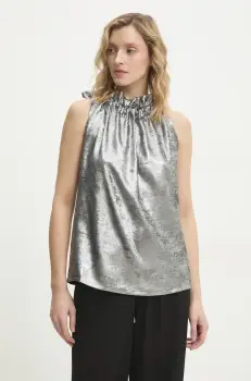 Answear Lab bluza femei, culoarea argintiu, melanj imagine