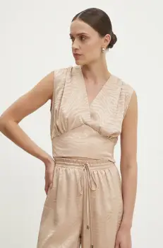 Answear Lab bluza femei, culoarea bej, modelator imagine