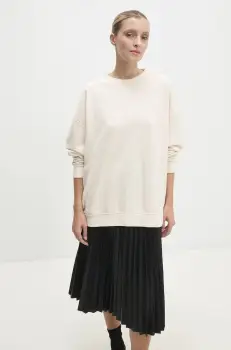 Answear Lab bluza femei, culoarea bej, neted imagine