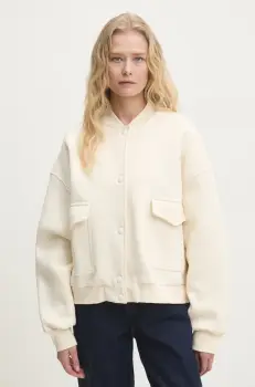 Answear Lab bluza femei, culoarea bej, neted imagine