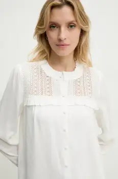 Answear Lab bluza femei, culoarea bej, neted imagine