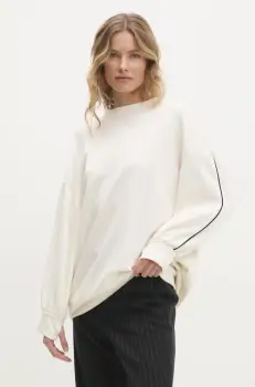 Answear Lab bluza femei, culoarea bej, neted imagine