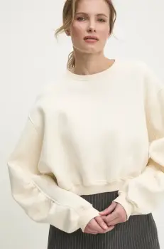 Answear Lab bluza femei, culoarea bej, neted imagine