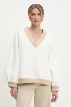 Answear Lab bluza femei, culoarea bej, neted imagine