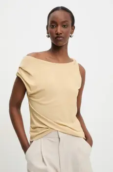 Answear Lab bluza femei, culoarea galben, neted imagine