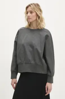 Answear Lab bluza femei, culoarea gri, neted imagine