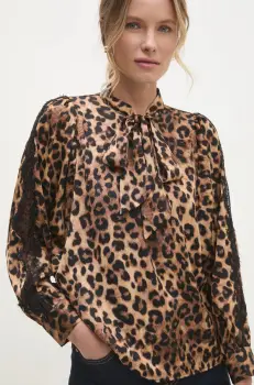 Answear Lab bluza femei, culoarea maro, modelator imagine