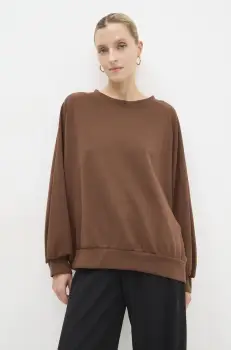 Answear Lab bluza femei, culoarea maro, neted imagine