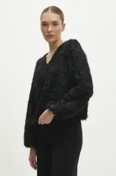 Answear Lab bluza femei, culoarea negru, cu imprimeu imagine