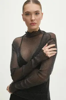 Answear Lab bluza femei, culoarea negru, melanj imagine