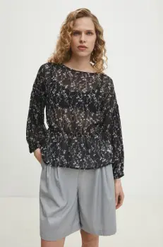 Answear Lab bluza femei, culoarea negru, modelator imagine