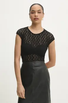 Answear Lab bluza femei, culoarea negru, modelator imagine