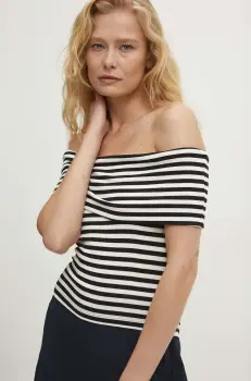 Answear Lab bluza femei, culoarea negru, modelator imagine