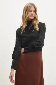 Answear Lab bluza femei, culoarea negru, modelator imagine