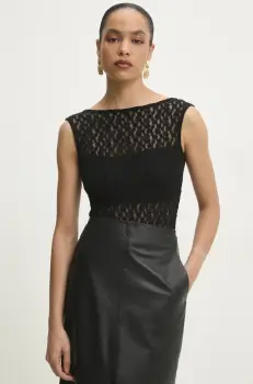 Answear Lab bluza femei, culoarea negru, modelator imagine