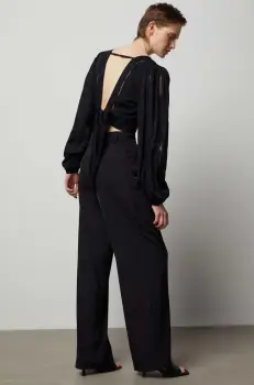 Answear Lab bluza femei, culoarea negru, neted imagine