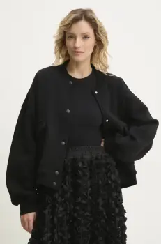 Answear Lab bluza femei, culoarea negru, neted imagine