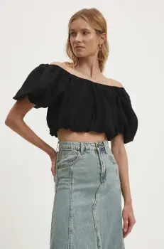 Answear Lab bluza femei, culoarea negru, neted imagine