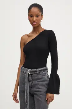 Answear Lab bluza femei, culoarea negru, neted imagine